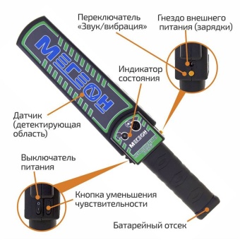 Ручной металлодетектор Мегеон 45003-01